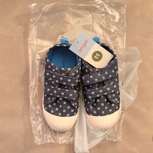 Cat & Jack Navy Polka Dot Kids Sneakers